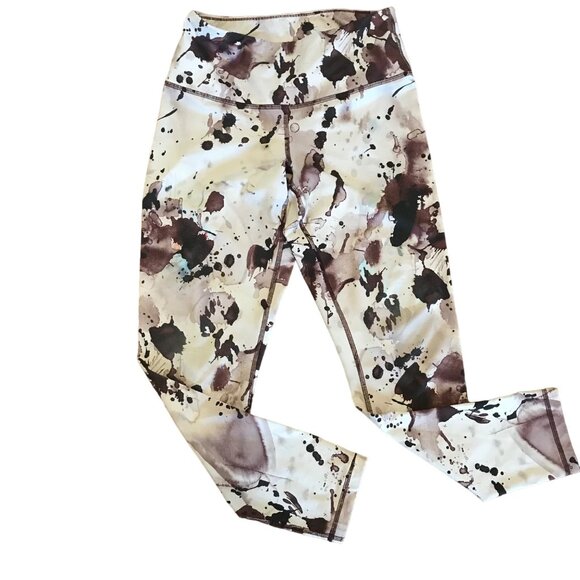 Z By Zella Women's Paint Splatter Print Athletic Crop Leggings Size S‎ Workout - Picture 1 of 8